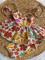 Infant Kurti with Pants-Orange Yellow