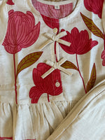 Girl's Blossom Pink Co-ord Set with Matching Scrunchie (Pink)