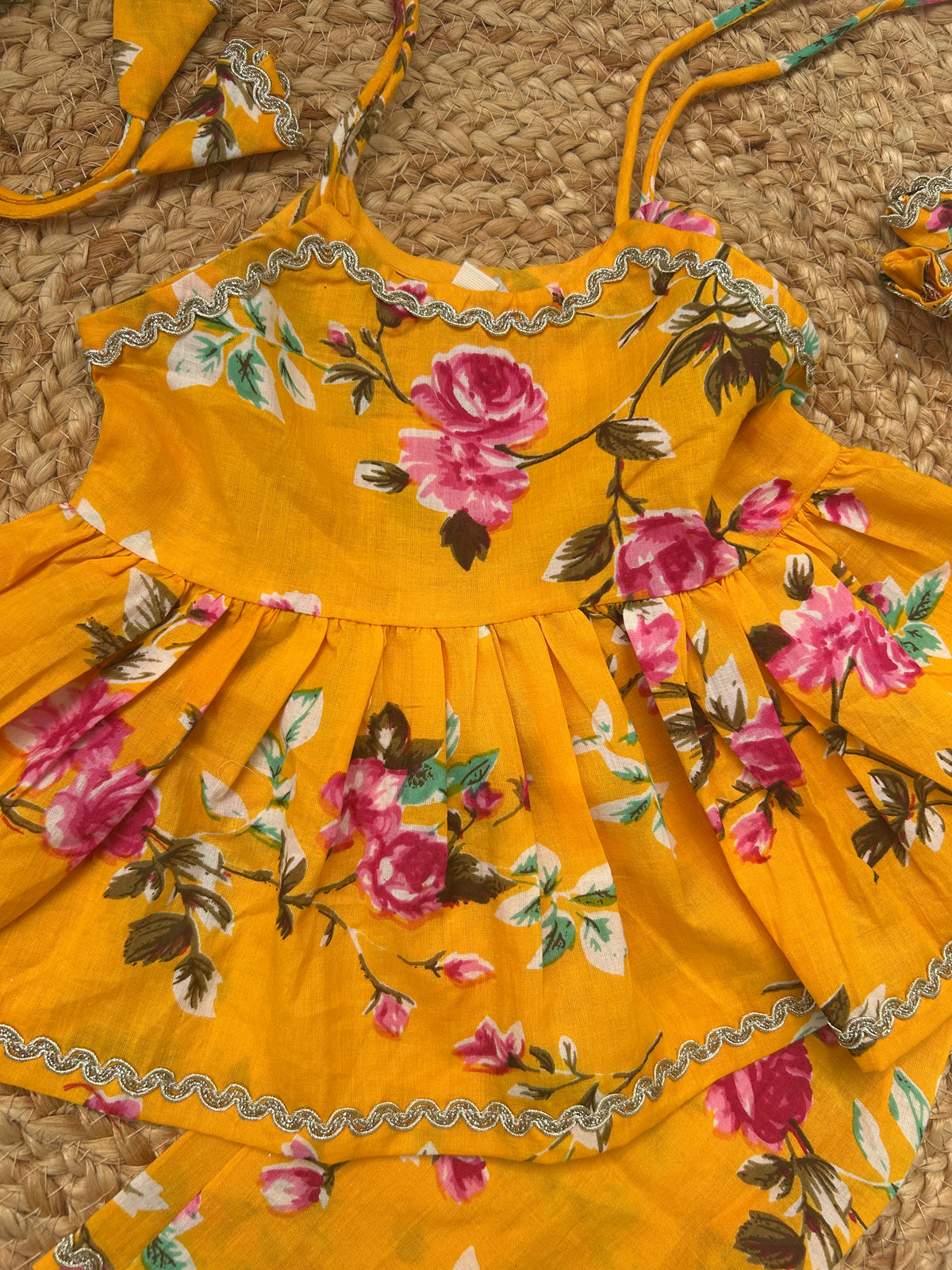 Infant Kurti with Pants-Yellow