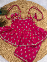 Infant Kurti with Pants-Pink Bhandej