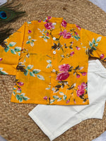 Infant boy's kurta pajama-Yellow