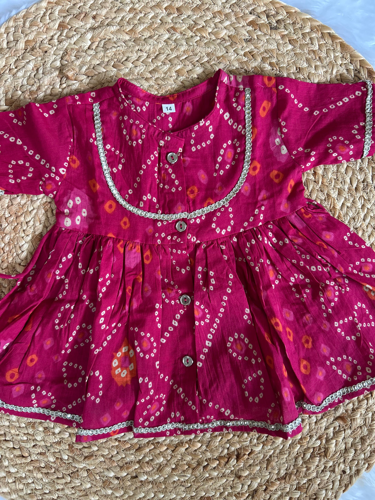 Infant bhandej kurti pant