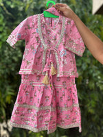 Girl's peplum kurti with sharara