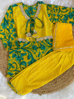 Yellow kurta with patiala set
