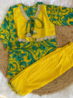 Yellow kurta with patiala set