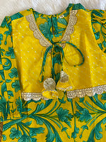 Yellow kurta with patiala set