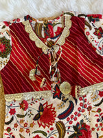 Maroon kurta with patiala set