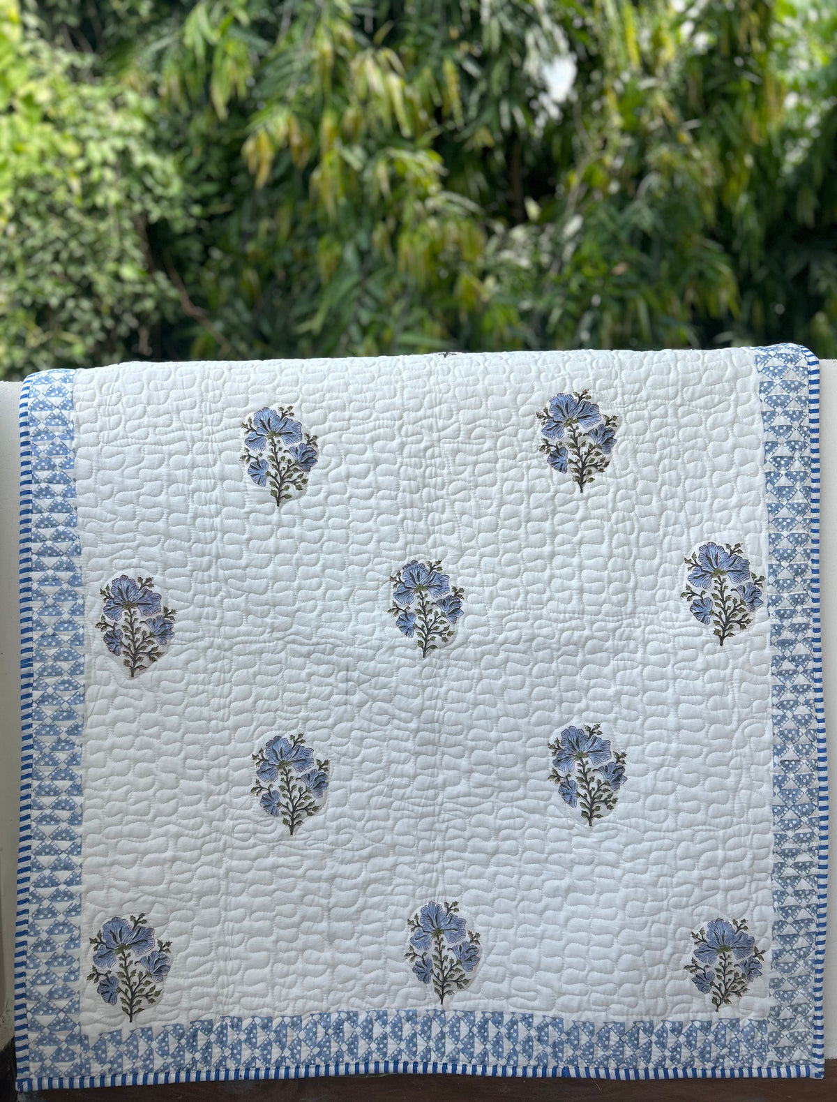 "Berry Blush" mulmul baby quilt