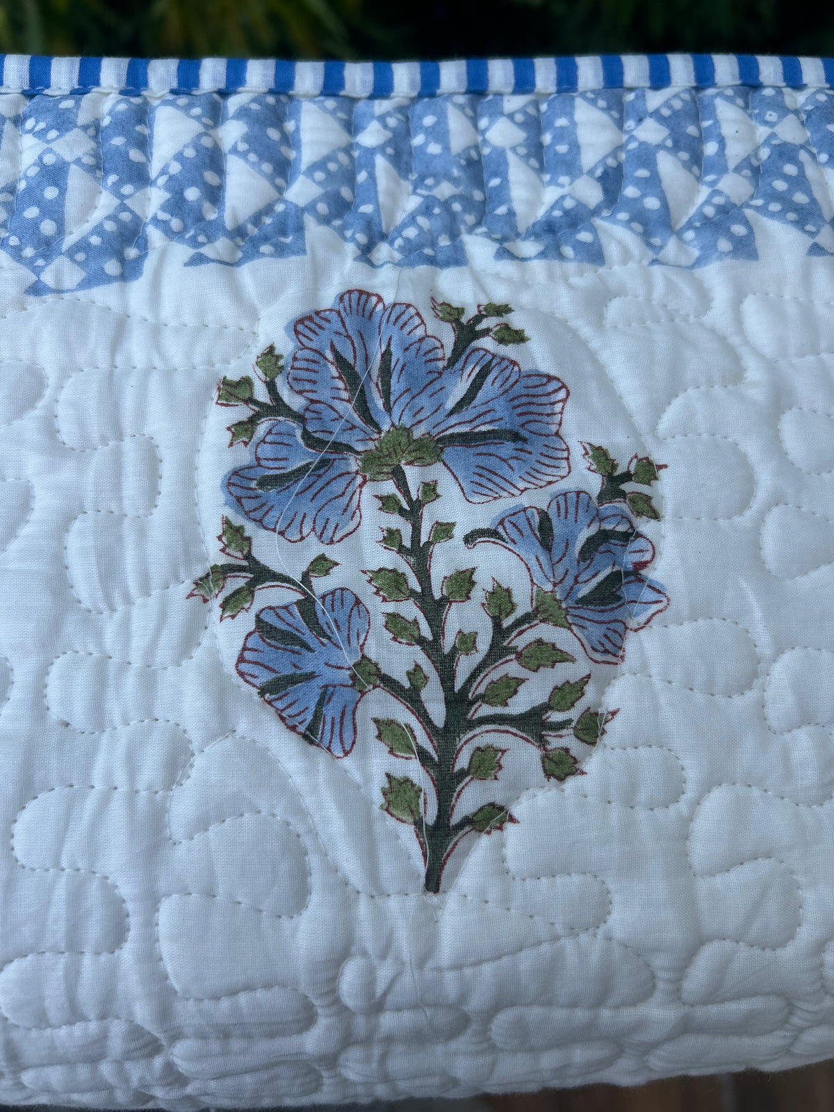 "Berry Blush" mulmul baby quilt