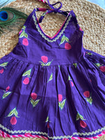 Royal Tulip Halter Neck Kurti with Lehriya Dhoti
