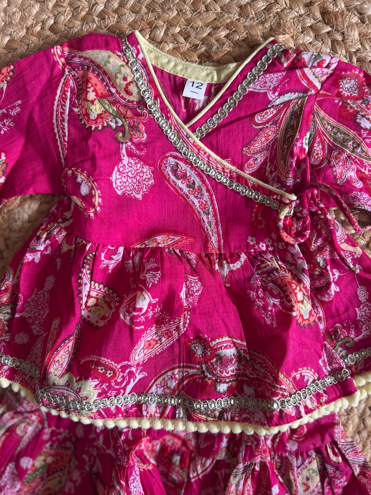 Infant girl angrakha top and skirt