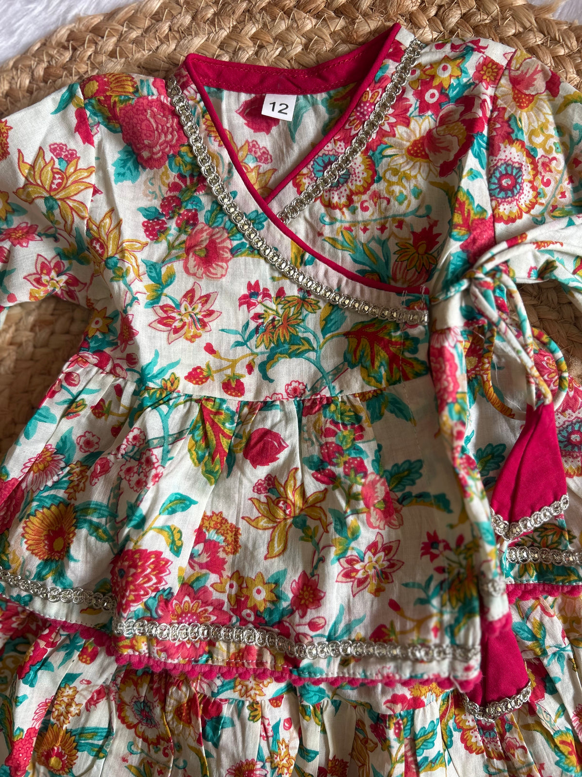 Infant girl angrakha top and skirt