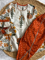 Rust Kurti Dhoti Set with Dupatta