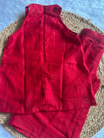Red Mul Chanderi Embroidered Co-ord Set