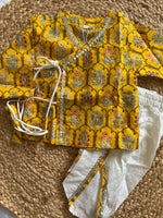 Infant Boys Dhoti Kurta set-Mustard