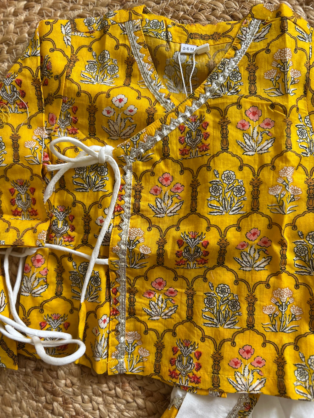 Infant Boys Dhoti Kurta set-Mustard