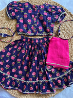 Midnight Bloom Infant Lehenga Set