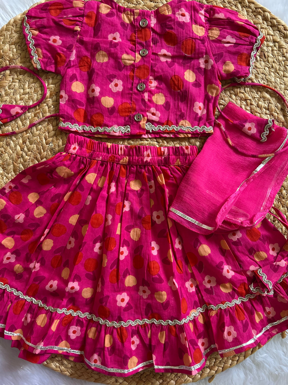 Pink Infant Lehenga Set