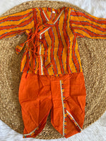 Infant Boys Dhoti Kurta set-orange