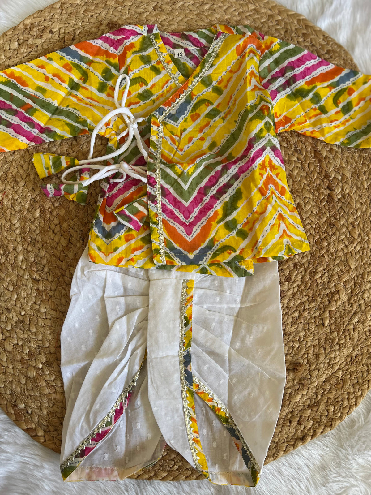 Infant Boys Dhoti Kurta set-lehriya