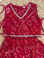 Red infant lehenga choli with dupatta