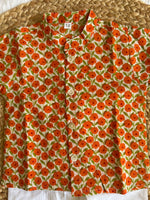 Infant boy's kurta pajama-green orange