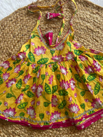 Sunshine Phool Halter Neck Kurti with Dhoti