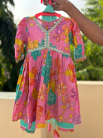 Girls Anarkali Kurti Pant Set