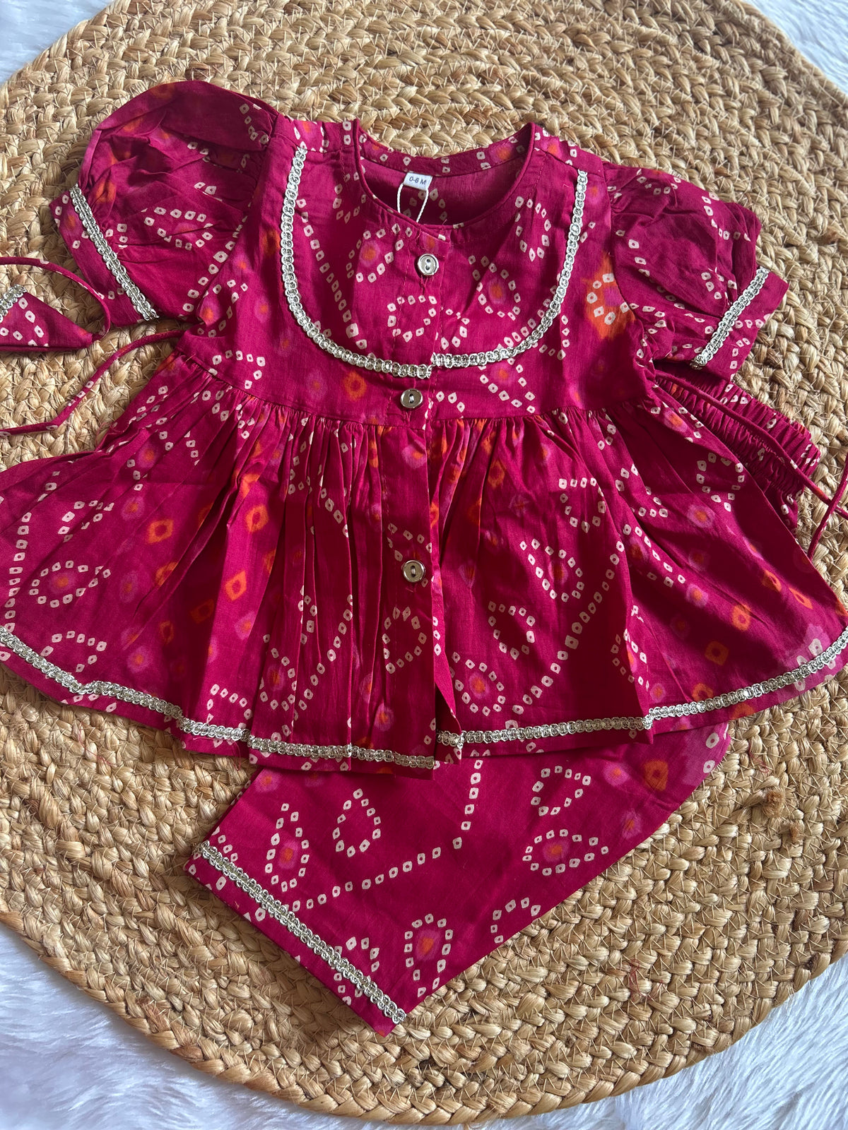 Gulabo Bandhani Kurti Pant Set