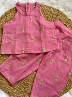 Blush Pink Embroidered Co-ord Set