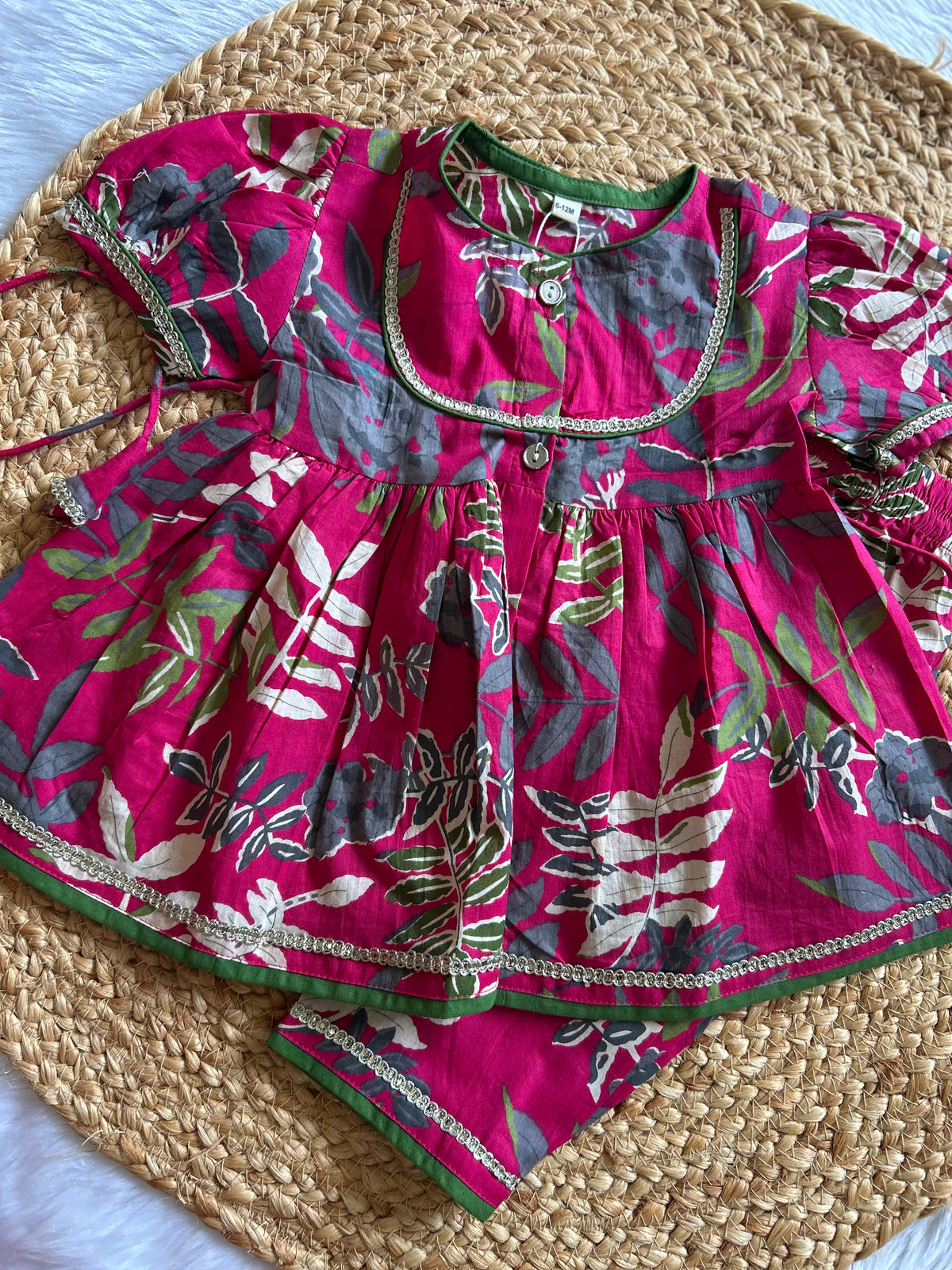 Berry Bloom Kurti Pant Set