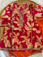 Phoolwari Orange Farshi Set