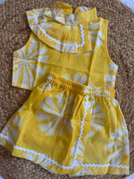 Lemon Daisy Set-Top With Skorts (yellow)