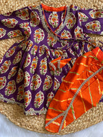 Royal Purple Angrakha Kurti with Dhoti