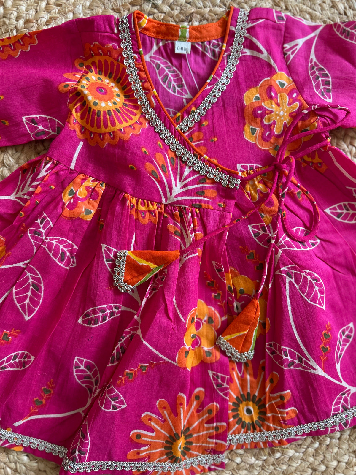Fuchsia Pink Angrakha Kurti with Dhoti