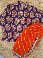 Infant Boys Dhoti Kurta set-Royal Purple