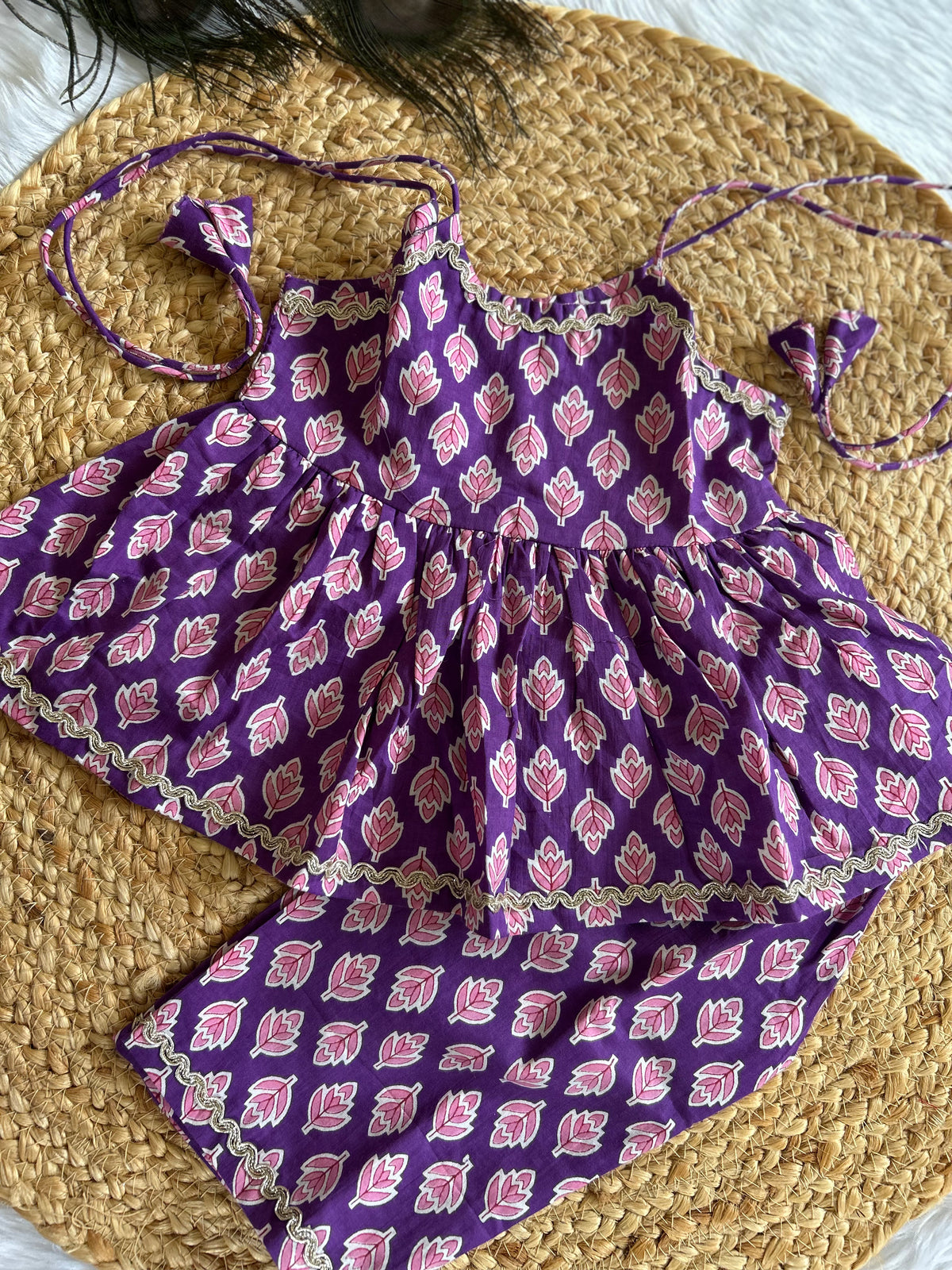 Infant Kurti with Pants-Purple