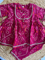 Rani Bandhej Kurti Pant Set