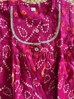 Rani Bandhej Kurti Pant Set
