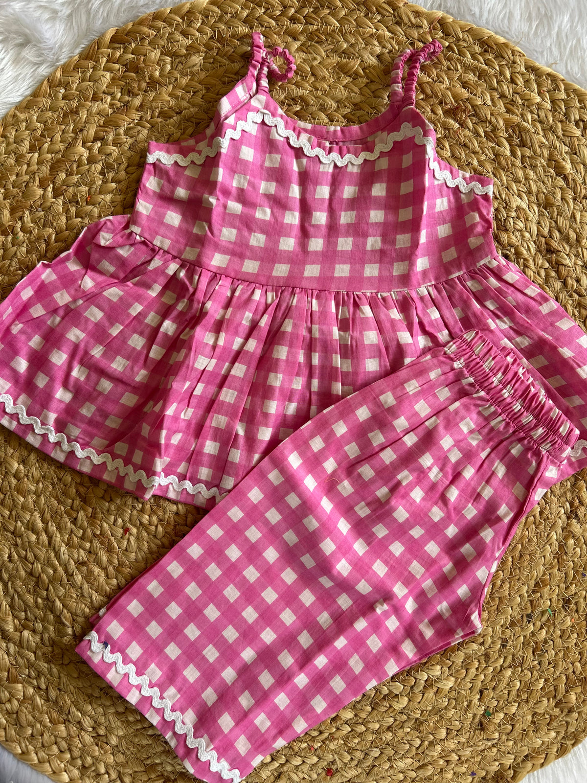 Pink Blush Gingham Co-ord Set-Infant
