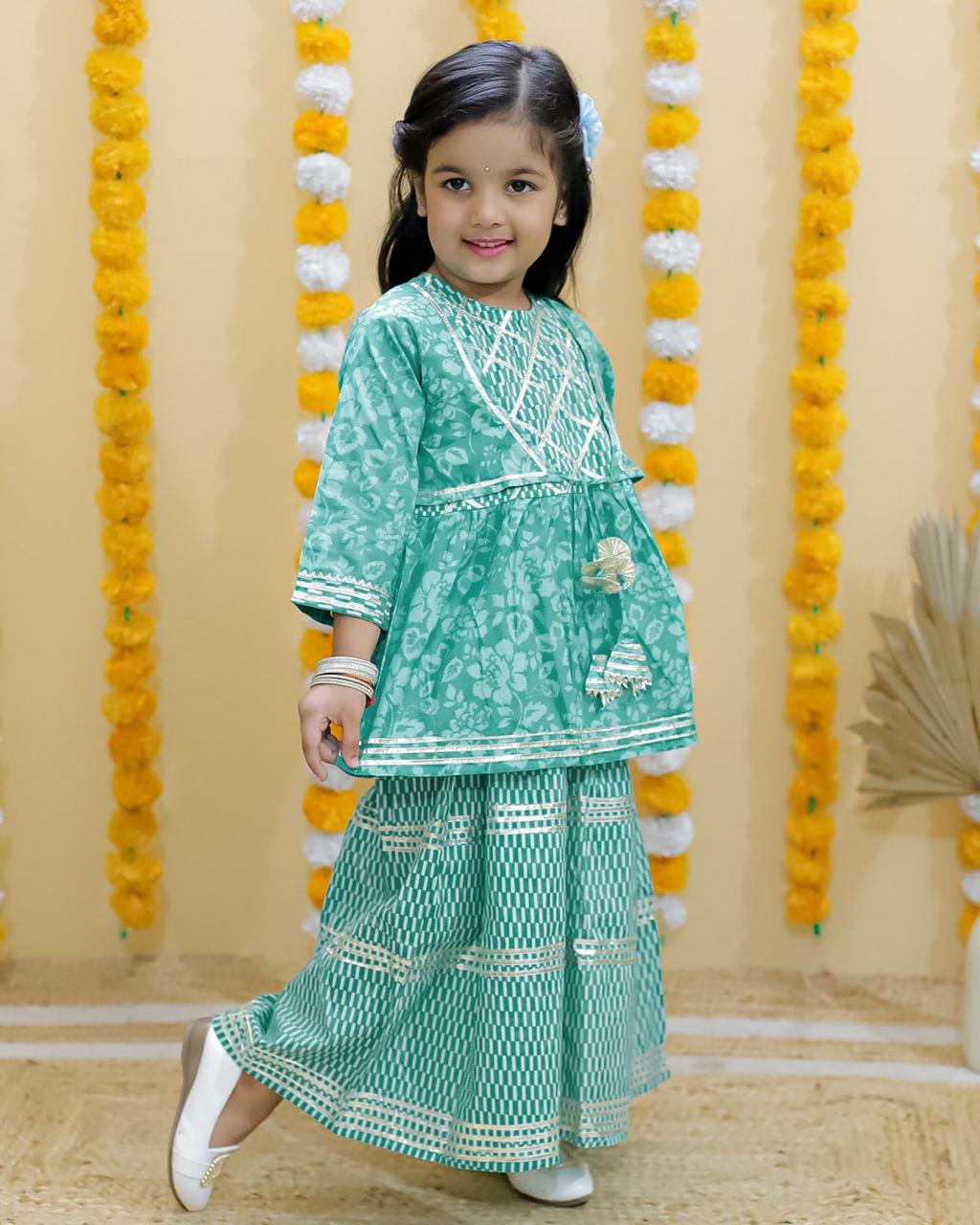 Girls Jacket Peplum Palazzo Set