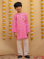 Pink boy's kurta pajama