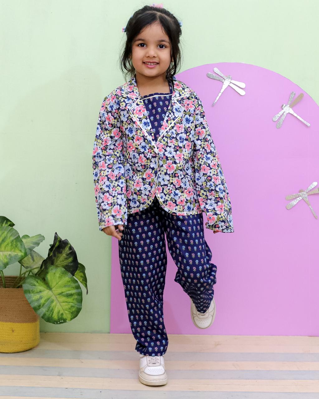 Girls Three Piece Blazer Set
