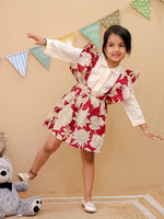 Girl's shirt skirt with frilled strap