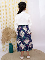 Midnight Bloom Girl's Skirt Set