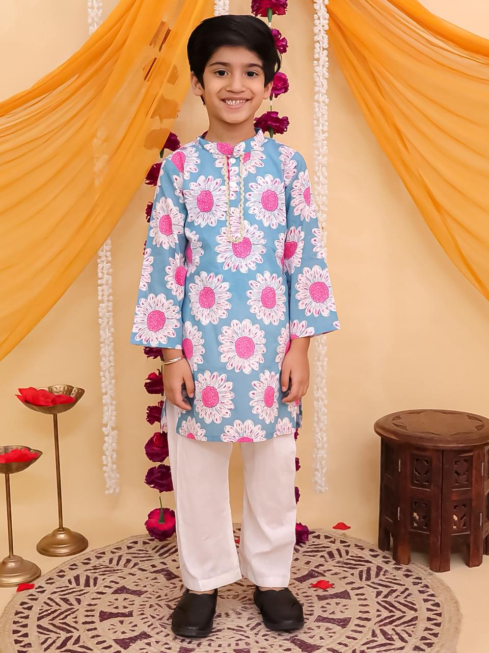 boy's lehriya kurta pajama