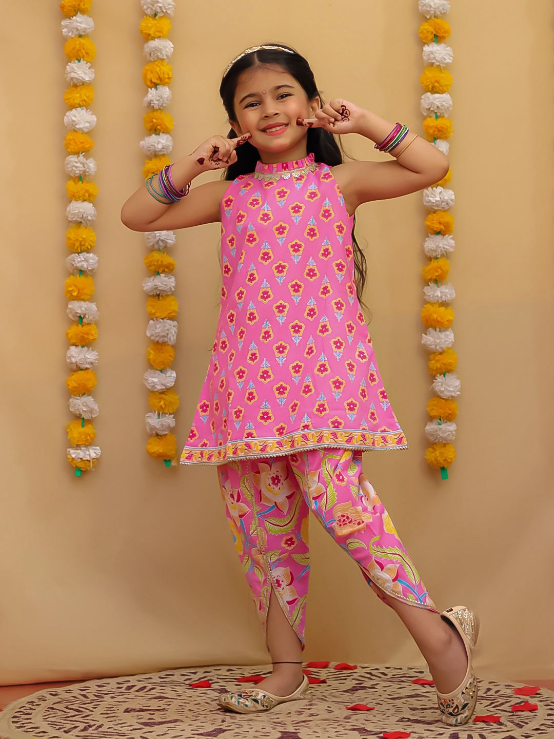 Girl's kurti with tulip pants