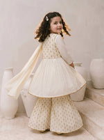 Gulnaar Ivory Sharar Set With Dupatta